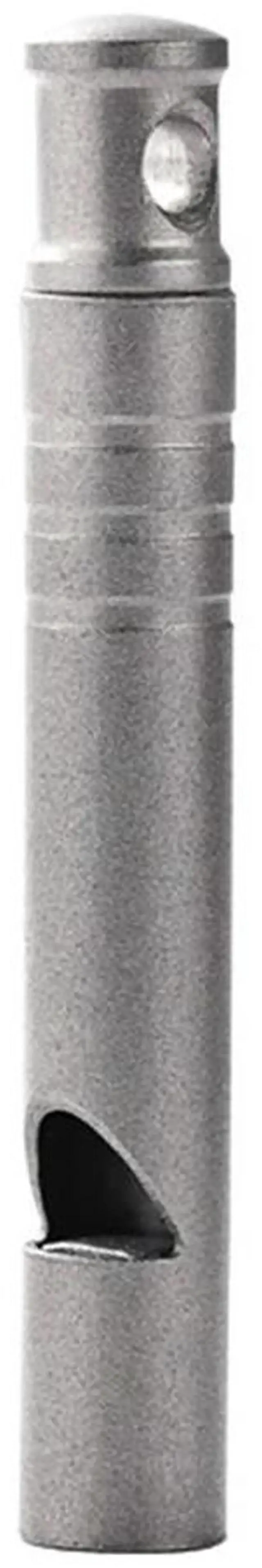 Alt view image 2 of 3 - JAENFONG Outdoor Titanium Emergency Whistle Ultralight Mini EDC Whistle Necklace High Decibel Survival Whistles for Hiking Camping Trip