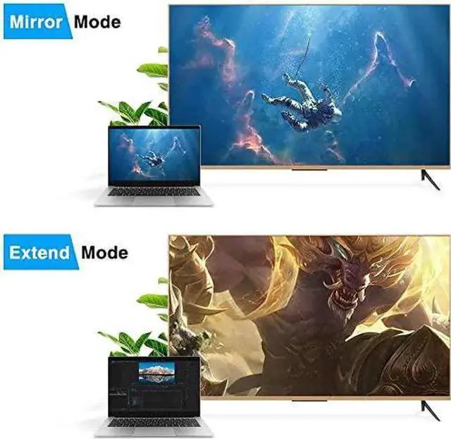 Alt view image 2 of 7 - JAENFONG DisplayPort to HDMI Adapter DP to HDMI Adapter Cable Male to Female Support 1080P 3D for Display Port Enabled Desktops and Laptops to Connect to HDMI Displays Adapter