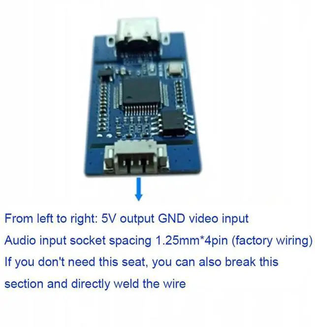 Alt view image 2 of 5 - JAENFONG CVBS to USB Capture Analog AV-to-USB Camera Module - UVC Free Drive Compatible with Windows/Linux/Android/MAC