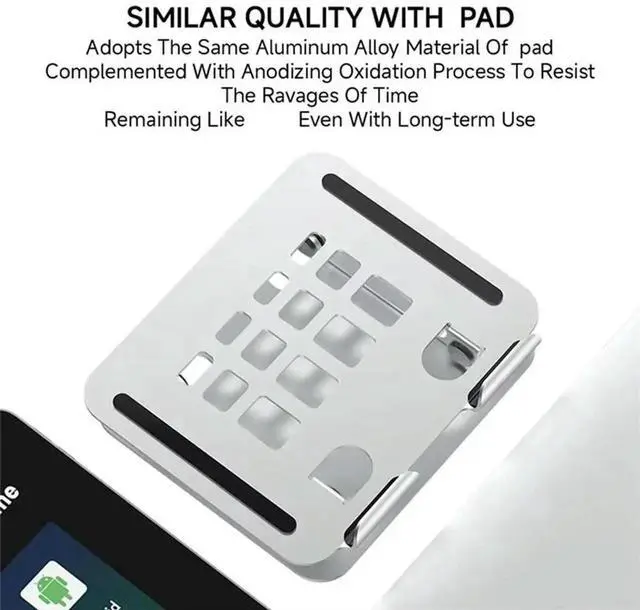 Alt view image 3 of 4 - JAENFONG Aluminum Tablet Stand Holder for Desk Dual Rod Support Tablet Holder Adjustable Riser Applicable to 4-12.8inch