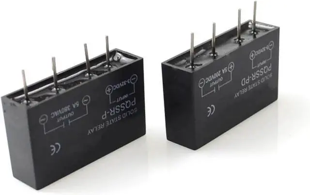 Alt view image 5 of 6 - Input 3-32VDC Output 5-200VDC or Output 5-380VAC PCB Installation SSR Ultra-Thin 5A PCB Solid State Relay (Size : PQSSR-P)