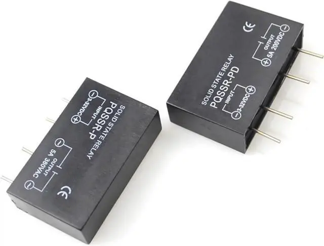 Alt view image 4 of 6 - Input 3-32VDC Output 5-200VDC or Output 5-380VAC PCB Installation SSR Ultra-Thin 5A PCB Solid State Relay (Size : PQSSR-P)