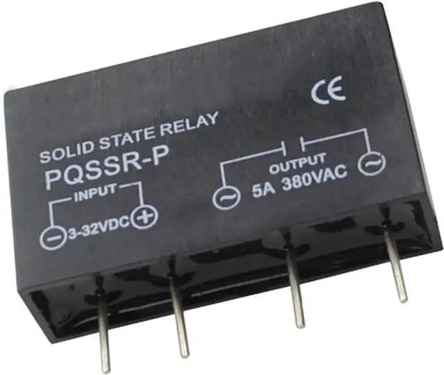 Alt view image 3 of 6 - Input 3-32VDC Output 5-200VDC or Output 5-380VAC PCB Installation SSR Ultra-Thin 5A PCB Solid State Relay (Size : PQSSR-P)