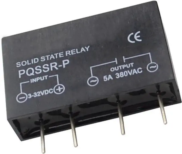 Alt view image 6 of 6 - Input 3-32VDC Output 5-200VDC or Output 5-380VAC PCB Installation SSR Ultra-Thin 5A PCB Solid State Relay (Size : PQSSR-P)