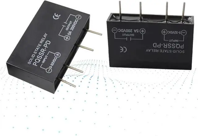 Alt view image 2 of 6 - Input 3-32VDC Output 5-200VDC or Output 5-380VAC PCB Installation SSR Ultra-Thin 5A PCB Solid State Relay (Size : PQSSR-P)