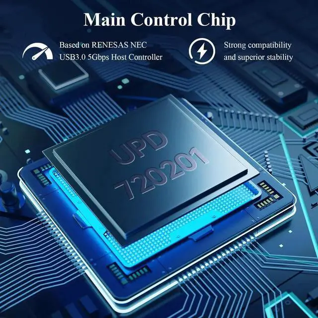 Alt view image 4 of 7 - JAENFONG PCIE 1X to 2 Port 19Pin Expansion Card, USB 3.2 GEN1 Super Speed 5Gbps PCI Express Card for Windows 11, 10, 8.1, 8, 7, XP