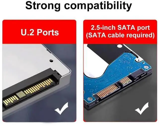 Main image of JAENFONG 4-Port U2 NVME 2.5Inch SATA SSD Adapter Card Motherboard Support PCIe X4x4x4x4 Bifurcation with LED Indicator for PC