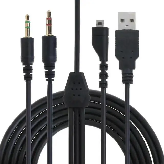 Main image of JAENFONG USB 3.5mm Mic Audio Cable Headphones Cable Wire Repair Parts for SteelSeries Arctis 3 5 7 Pro Headphones Headset