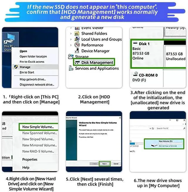 Alt view image 7 of 7 - JAENFONG M.2 to USB Adapter Dual Protocol M.2 NVME SATA Hard Drive USB3.1 Gen2 10Gbps USB to NVME PCI-E SSD Reader M Key & B+M Key Max 4TB Support UASP for 2280 2260 2242 2230 SSD Enclosure