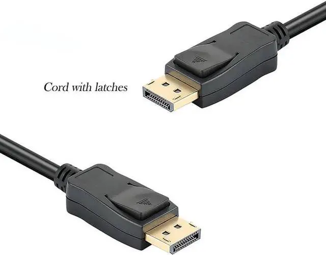 Alt view image 2 of 5 - JAENFONG Gold Plated DisplayPort to DisplayPort Male to Male Cable - DP 4K2K 60Hz Resolution Ready (DP to DP Cable) Black - 3.3 Fee