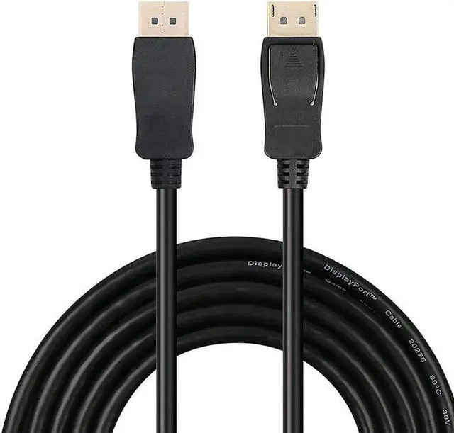 Alt view image 3 of 6 - JAENFONG Gold Plated DisplayPort to DisplayPort Male to Male Cable - DP 4K2K 60Hz Resolution Ready (DP to DP Cable) Black - 6 Feet