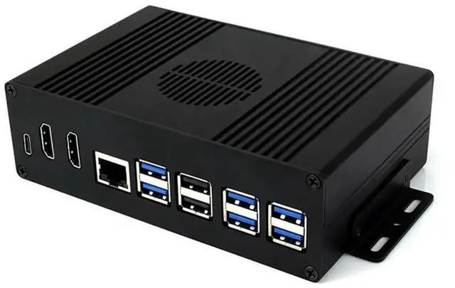 Alt view image 6 of 7 - JAENFONG Multi-Functional All-In-One Mini-Computer Kit Designed for Raspberry Pi 5, Aluminum Alloy Case for PCIe Adapter B