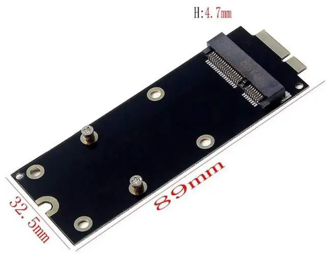 Alt view image 4 of 5 - JAENFONG New mSATA SSD to SATA 7+17 Pin Adapter Card 2012 Mini PCIe SATA SSD Converter Card for Pro MC975 MC976 A1425 A1398