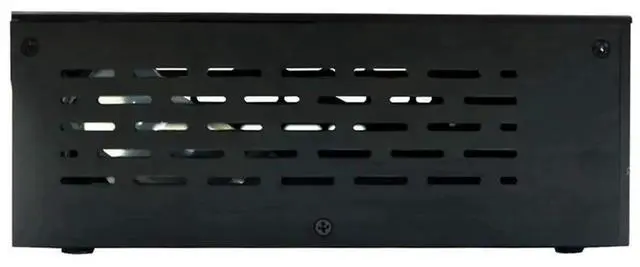 Alt view image 2 of 7 - JAENFONG A01 Aluminum Mini-ITX HTPC Desktop Computer Chassis Black Tempered Glass HTPC Mini ITX DIY PC Cases