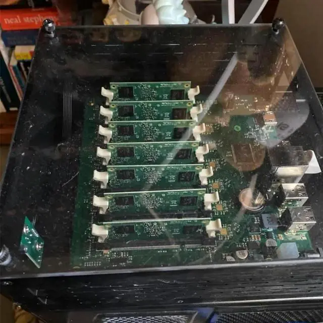 Alt view image 4 of 7 - JAENFONG A01 Aluminum Mini-ITX HTPC Desktop Computer Chassis Black Tempered Glass HTPC Mini ITX DIY PC Cases