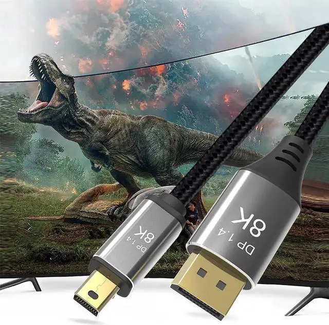 Alt view image 4 of 6 - JAENFONG Mini DP to DisplayPort 8K Cable 8K(7680x4320)@60Hz 4K@144Hz DisplayPort 1.4 Bi-Directional Transmission DisplayPort to Mini DisplayPort 8K Cable, 3.3FT/1M