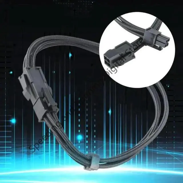 Alt view image 2 of 3 - JAENFONG 4Pin PC Cable CPU Power Supply Extension Cord Cable Desktop 4 Pin 4P ATX Power Male to Female Connector Cable 30cm 18AWG Wire