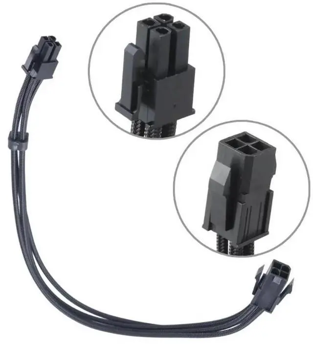 Main image of JAENFONG 4Pin PC Cable CPU Power Supply Extension Cord Cable Desktop 4 Pin 4P ATX Power Male to Female Connector Cable 30cm 18AWG Wire