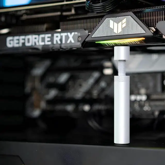 Alt view image 5 of 6 - JAENFONG Graphics Card GPU Support Bracket, Adjustable Height GPU Sag Bracket with Magnet & Non-Slip Sheet, GPU Brace for Prevent Universal Graphics Card Sag, L