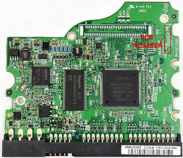 Main image of forMaxtor Desktop IDE Hard disk circuit board BOARD NUMBER: 302124100 /MAIN CONTROLLER IC : 040125100