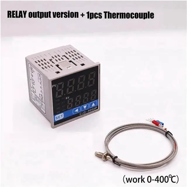Alt view image 3 of 4 - Digital programmable Temperature Curve Thermostat Temperature and Timer 2 in 1 ramp soak pid Temperature Controller(Relay Out add Sensor)
