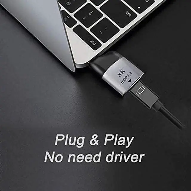 Alt view image 2 of 5 - JAENFONG  USB C to Mini DisplayPort Adapter 4K 60hz for Tablet Phone Laptop Mini DP Display Port to USB Type C Cable