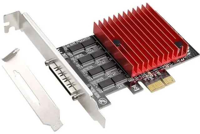 Alt view image 3 of 5 - JAENFONG 8 Port PCIE to DB9 RS232 Serial Port to PCIE Riser Card Serial Controller Card PCI-E Express Extension Card Converter Adapter