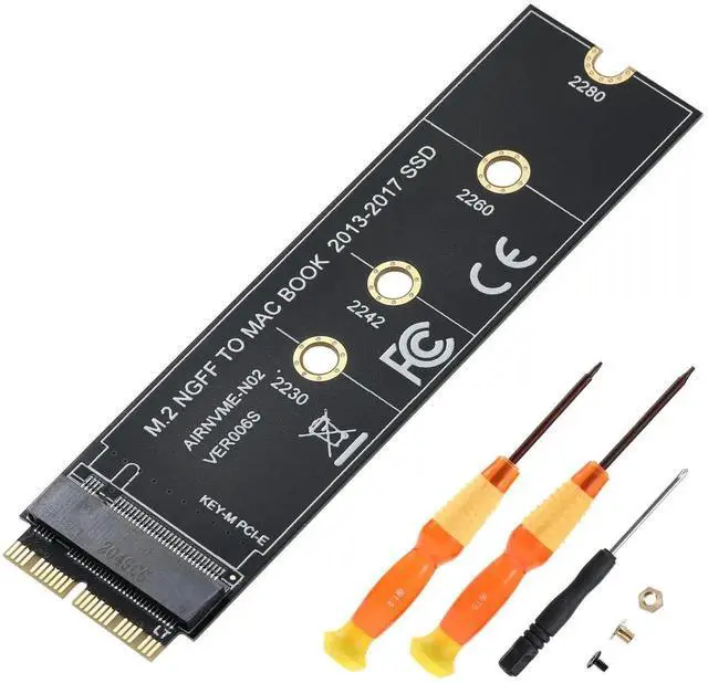 Main image of JAENFONG M.2 NVME SSD Convert Adapter Card,12+16pin to M.2 NGFF M-Key SSD Convert Card,NVME AHCI SSD Upgrade Adapter for M a c Notebook (2013-2017 Year)