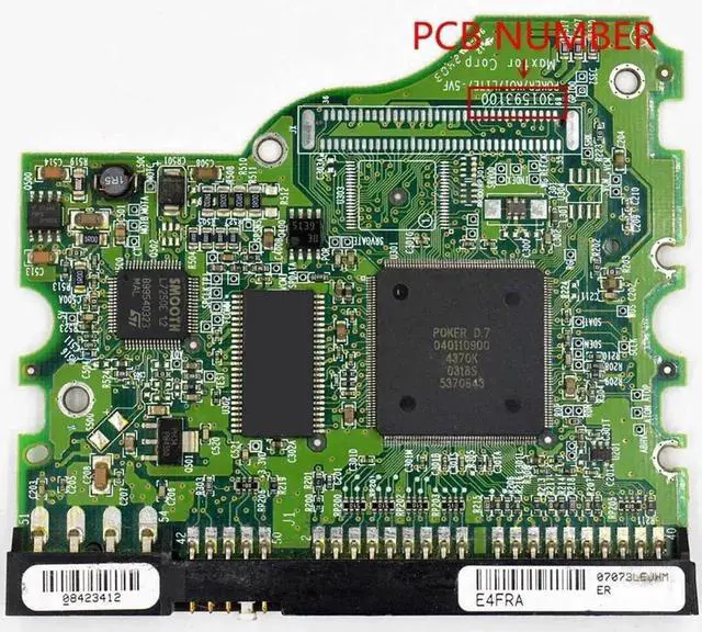 Alt view image 3 of 3 - forMaxtor Desktop IDE Hard disk circuit board BOARD : 301593100 /MAIN CONTROLLER IC : 040110900 / 040108000 /040105900