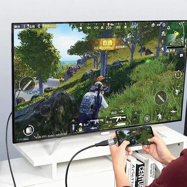 Alt view image 2 of 6 - JAENFONG  USB C to HDMI Adapter 4K Cable USB Type-C to HDMI Adapter for Tablet Phone Laptop 60hz 1080p