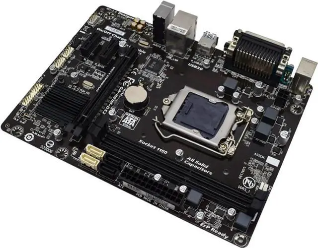 Alt view image 5 of 6 - Computer Motherboards Fit forGigabyte GA-H81M-DS2 Desktop Motherboard H81 Socket LGA 1150 I3i5 I7 DDR3 16G Micro-ATX UEFI BIOS Original Mainboard