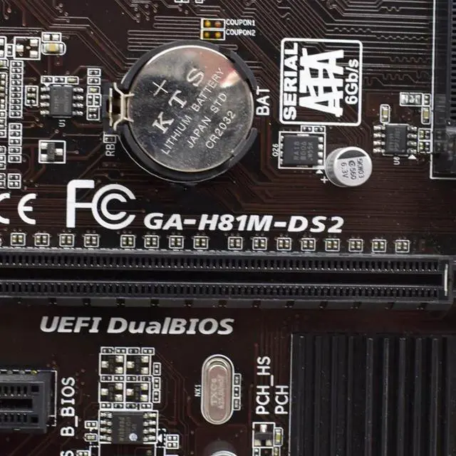 Alt view image 2 of 6 - Computer Motherboards Fit forGigabyte GA-H81M-DS2 Desktop Motherboard H81 Socket LGA 1150 I3i5 I7 DDR3 16G Micro-ATX UEFI BIOS Original Mainboard