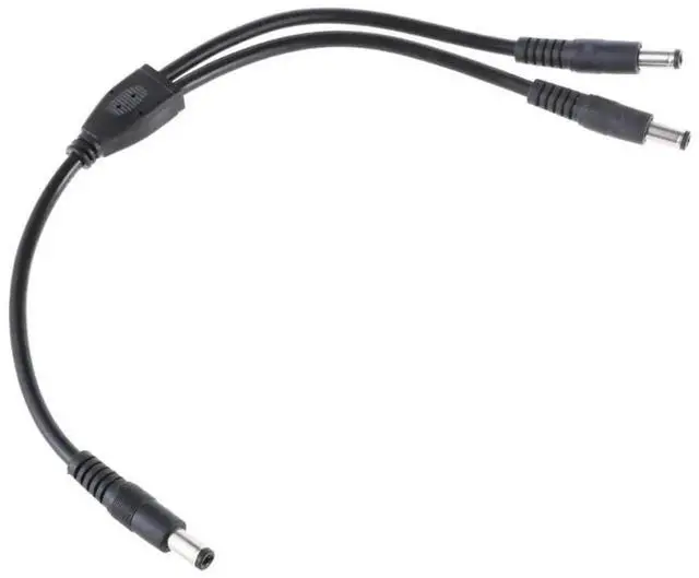 Alt view image 2 of 3 - JAENFONG DC Power supply Connector Extension Cable 5.5 x 2.5mm 1 Male To 2 Male Plug Splitter Power Cable for CCTV Camera Adapter Cords