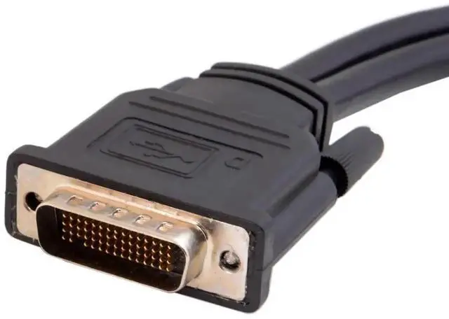 Alt view image 6 of 6 - JAENFONG  DMS-59Pin 1 to 2 Displayport Splitter Extension Cable for PC Graphics Card