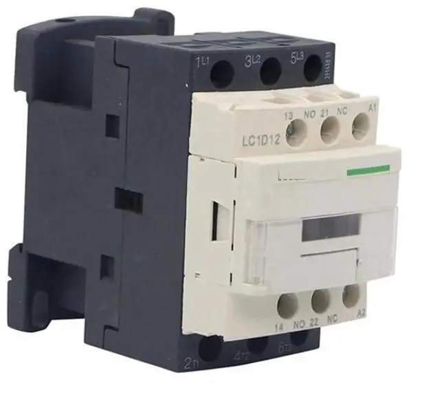 Alt view image 2 of 4 - Three-Phase AC Contactor LC1-D12 220VAC Magnetic Contactor for Electrical Elevator Din Rail Mounting