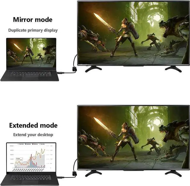 Alt view image 3 of 7 - JAENFONG  DisplayPort to VGA, Gold-Plated DP to VGA Adapter (Male to Female) Compatible with Computer, Desktop, Laptop, PC, Monitor, Projector, HDTV (Black) 1-Pack