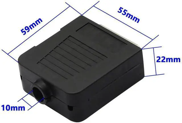 Alt view image 3 of 7 - JAENFONG DB25 Breakout Board, DB25 Male D-SUB Connector to DB25 Screw Solderless Wiring Terminal Module Breakout PCB Board Kits with Plastic Case (M Black)