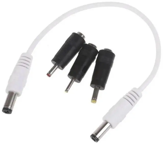 Alt view image 3 of 3 - JAENFONG DC Power Extension Cable 5.5x2.5mm Male to Male with 4.0x1.7mm 3.5x1.35mm 2.5x0.7mm Adapter Power Cable for Routers Laptop