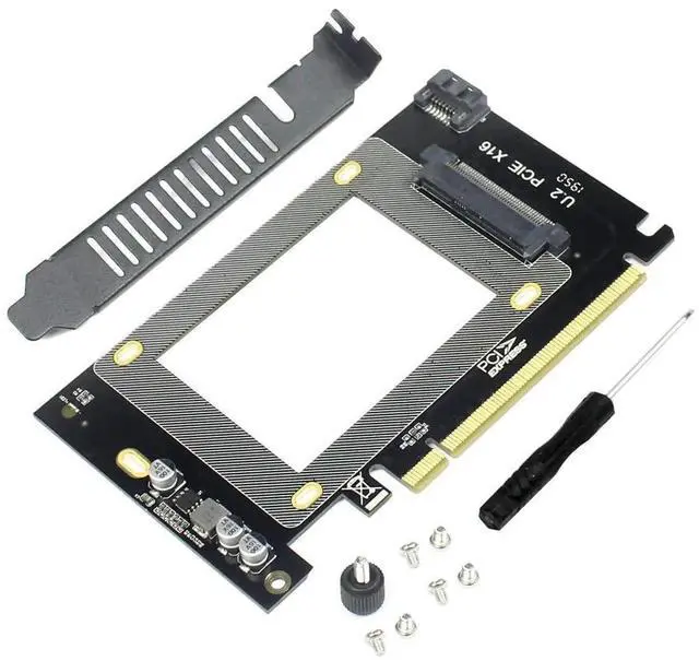 Alt view image 7 of 7 - JAENFONG U.2 SSD to PCIe X16 3.0 Adapter SFF-8639 PCIe Adapter PCIe NVMe SSD Adapter with U.2 Port for 2.5" U.2 NVMe SSD SATA SSD Intel U.2 SSD Samsung PM953