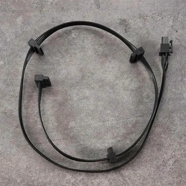 Alt view image 4 of 4 - JAENFONG Pcie 6Pin Male To 4 SATA Power Supply Cable For Seasonic Focus+/ MK3/ FX/ P Series 850PX 750PX 650PX 550PX PSU