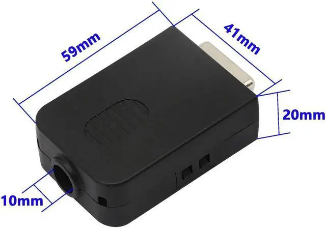 Alt view image 4 of 7 - JAENFONG DB15 Breakout Connector, DB15 D-SUB Female Solderless Serial to Screw Wiring Terminal Signal Module Breakout PCB Board with Plastic Case & Screws Long Bolt (Black) (FB)