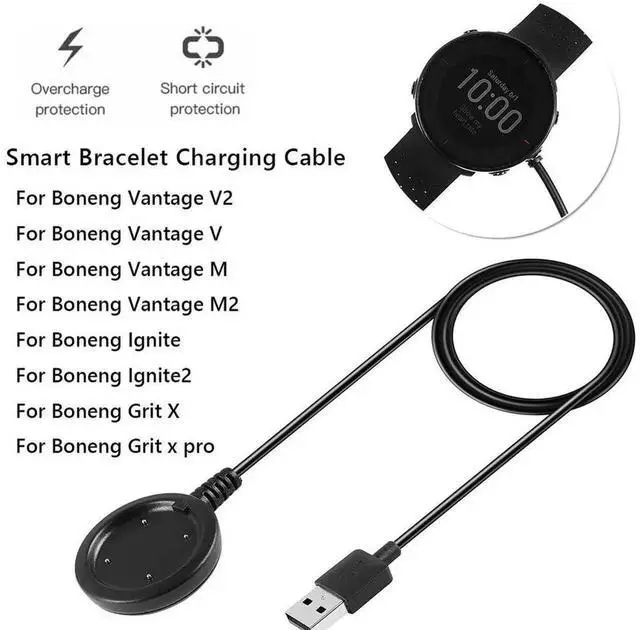 Alt view image 4 of 4 - JAENFONG 1m Charger Cable 5V 1A PVC USB Charging Cable Watch Accessories Charging Cable for Polar Ignite/Ignite 2/Grit X/Grit X Pro