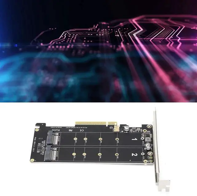 Alt view image 6 of 7 - JAENFONG M.2 NVME SSD M Key to PCIE X8 Adapter Card, PCIE to NVME Drive Expansion Card, 32Gbps SSD PCIE 3.0/4.0 Adapter for Desktop PC, PCI E Full Channel Full Speed(ph45)