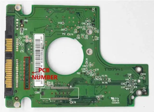 Alt view image 3 of 3 - HDD PCB 2060-701574-001 REV P1 / 2060-701574-001 REV A 2061-701574-A00 2061-701574-D00 2061-701574-A01 2061-701574-D01