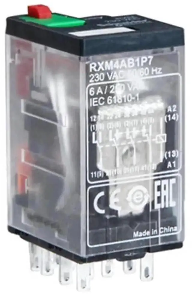 Alt view image 2 of 3 - 5PCS RXM Miniature relays Without LED RXM4AB1B7 RXM4AB1E7 RXM4AB1F7 RXM4AB1P7 RXM4AB1U7 4CO-6A(RXM4AB1B7 AC 24V)