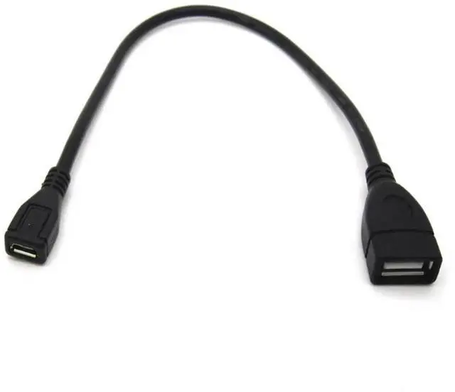 Alt view image 2 of 3 - JAENFONG USB 2.0 Female to Micro USB Female Adapter USB 2.0 Charger Cable Data Transfer Converter Adapter USB Extension Cable