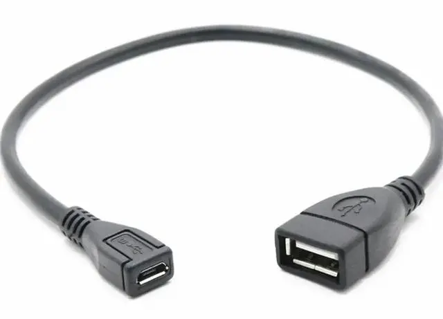 Main image of JAENFONG USB 2.0 Female to Micro USB Female Adapter USB 2.0 Charger Cable Data Transfer Converter Adapter USB Extension Cable