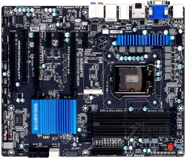 Main image of Fit forGigabyte GA-Z77X-UD3H Computer Z77X-UD3H Motherboard LGA 1155 DDR3 forIntel Z77 Desktop Mainboard SATA II PCI-E X16