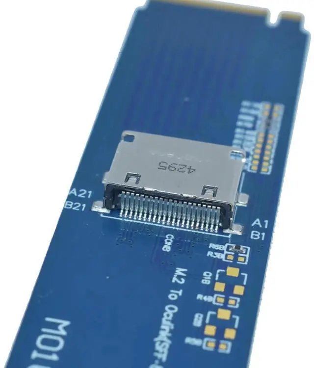 Alt view image 5 of 6 - JAENFONG PCIe 4.0 M.2 to Oculink SFF-8612 M-Key SFF-8611 Adapter Card for NVMe SSD, eGPU, GPU Dock