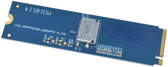 Alt view image 3 of 6 - JAENFONG PCIe 4.0 M.2 to Oculink SFF-8612 M-Key SFF-8611 Adapter Card for NVMe SSD, eGPU, GPU Dock